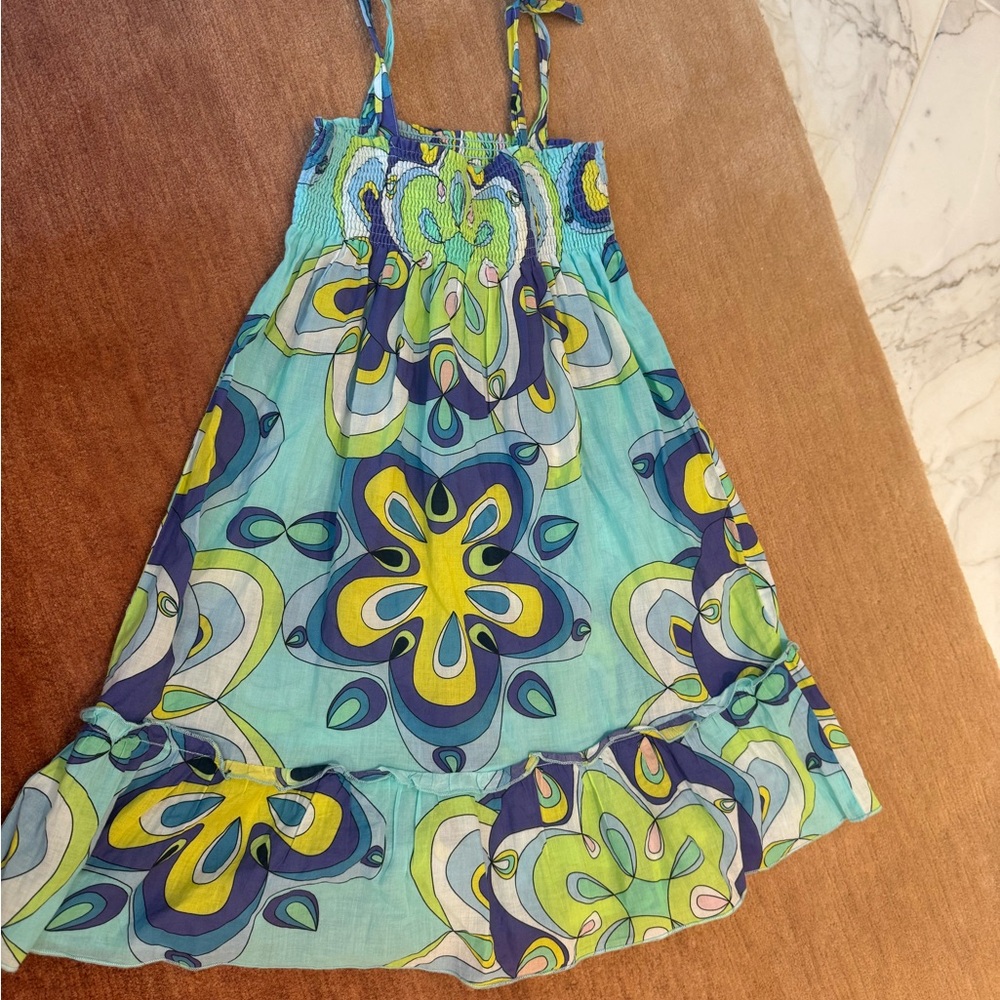 Vilebrequin Blue Smocked Sundress Resort Wear